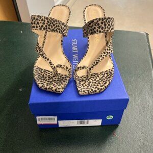 New Stuart Weitzman, Layla, Cheetah suede sandal, size 11